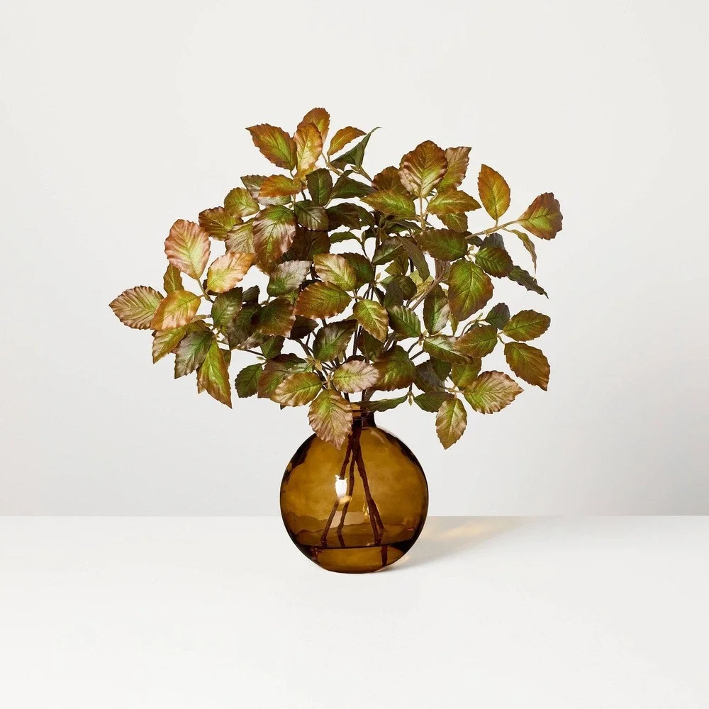 XL Turning Leaf in Amber Glass Arrangement - Hearth & Hand Magnolia, Target Fall